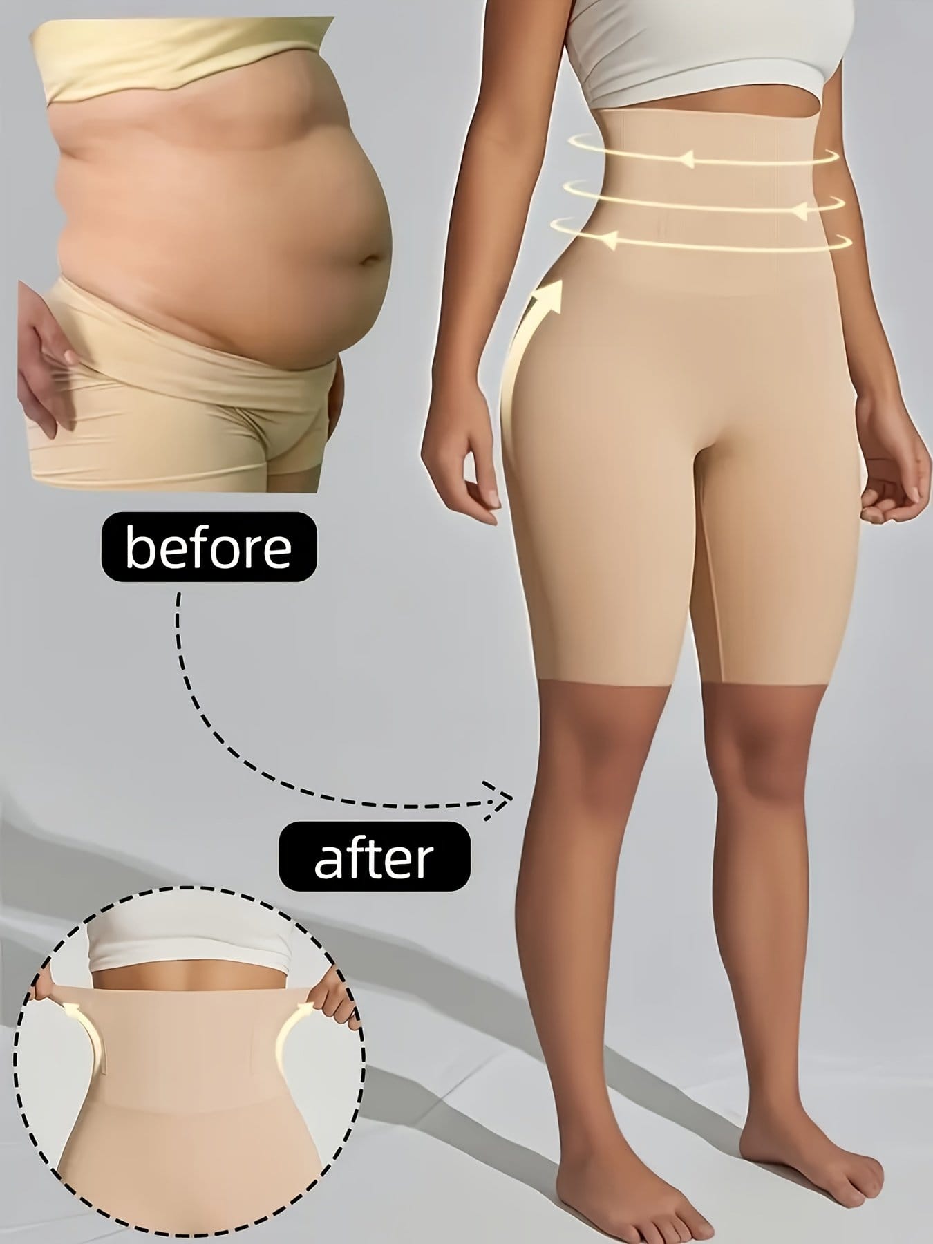 1pc Ladies Adjustable Tummy Control And Hip Lifting Underwear - Smooth, Elastic, Breathable, High Elasticity Shaping Boxer Briefs, Close-Fitting Everyday Slim Style, Suitable for All Body Types, Machine Washable