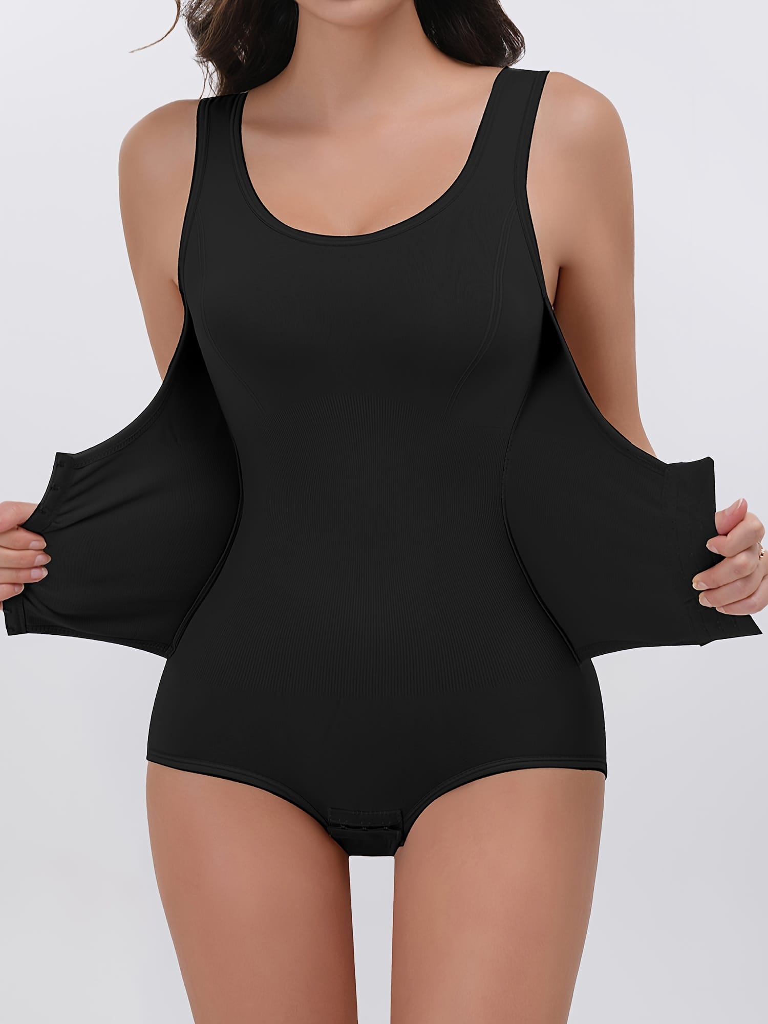 Open-crotch Bodysuit, Bust-shaping Corset, Button-front Waist Cincher, Tummy and Hip-lifting Bodice
