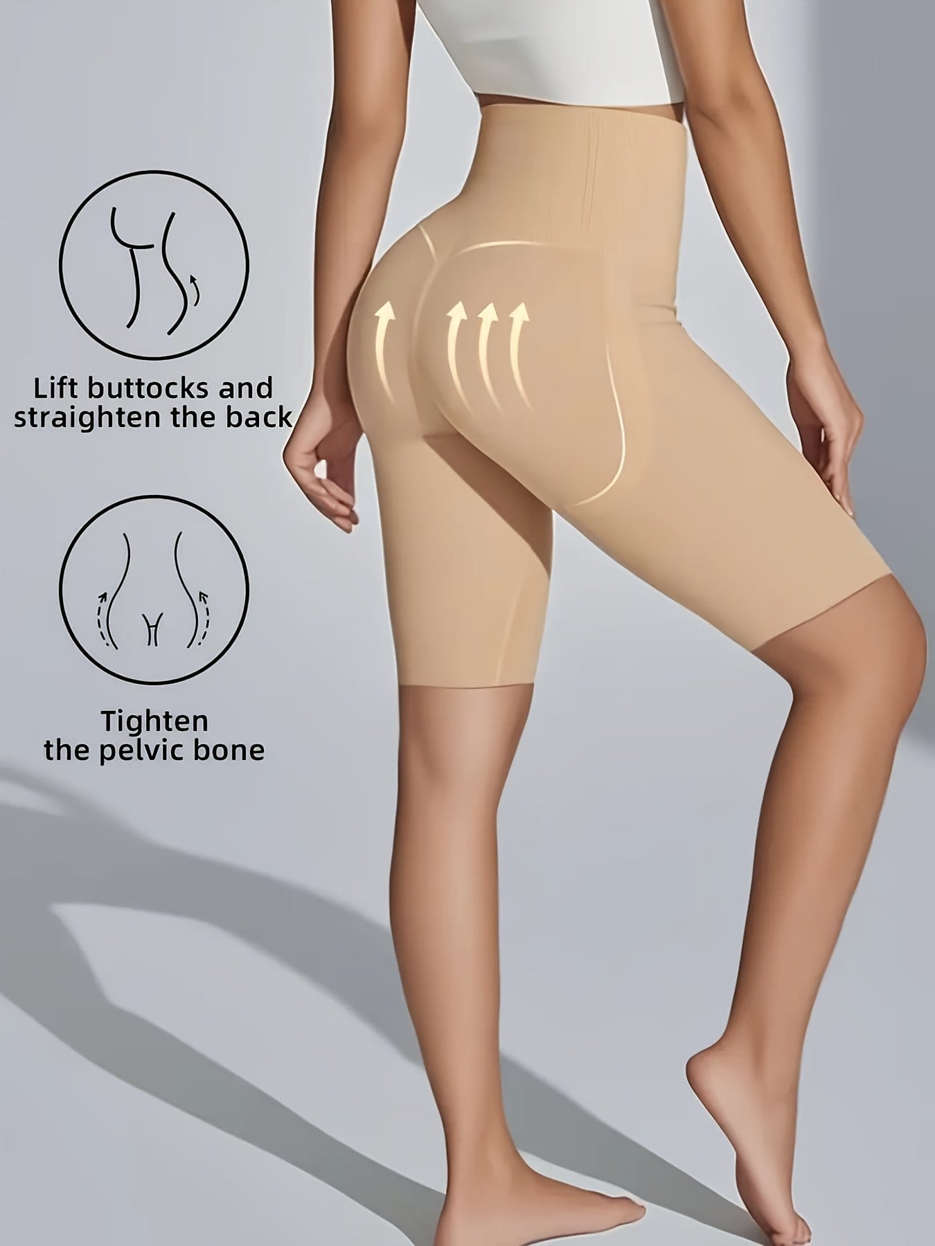 1pc Ladies Adjustable Tummy Control And Hip Lifting Underwear - Smooth, Elastic, Breathable, High Elasticity Shaping Boxer Briefs, Close-Fitting Everyday Slim Style, Suitable for All Body Types, Machine Washable - Image 4