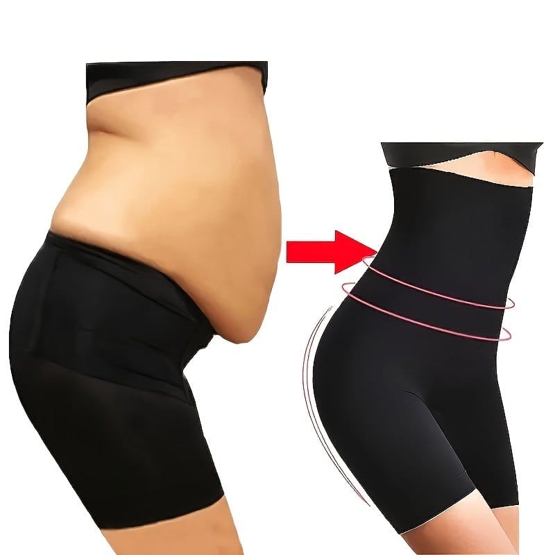High-Waist Tummy Control Shapewear Shorts for Women - Seamless, Compression Thigh Slimming & Butt Lifting Underwear, Invisible Postpartum Waist Trainer, Comfortable Polyester, All-Season Wear, Waist Trainer Tummy Control